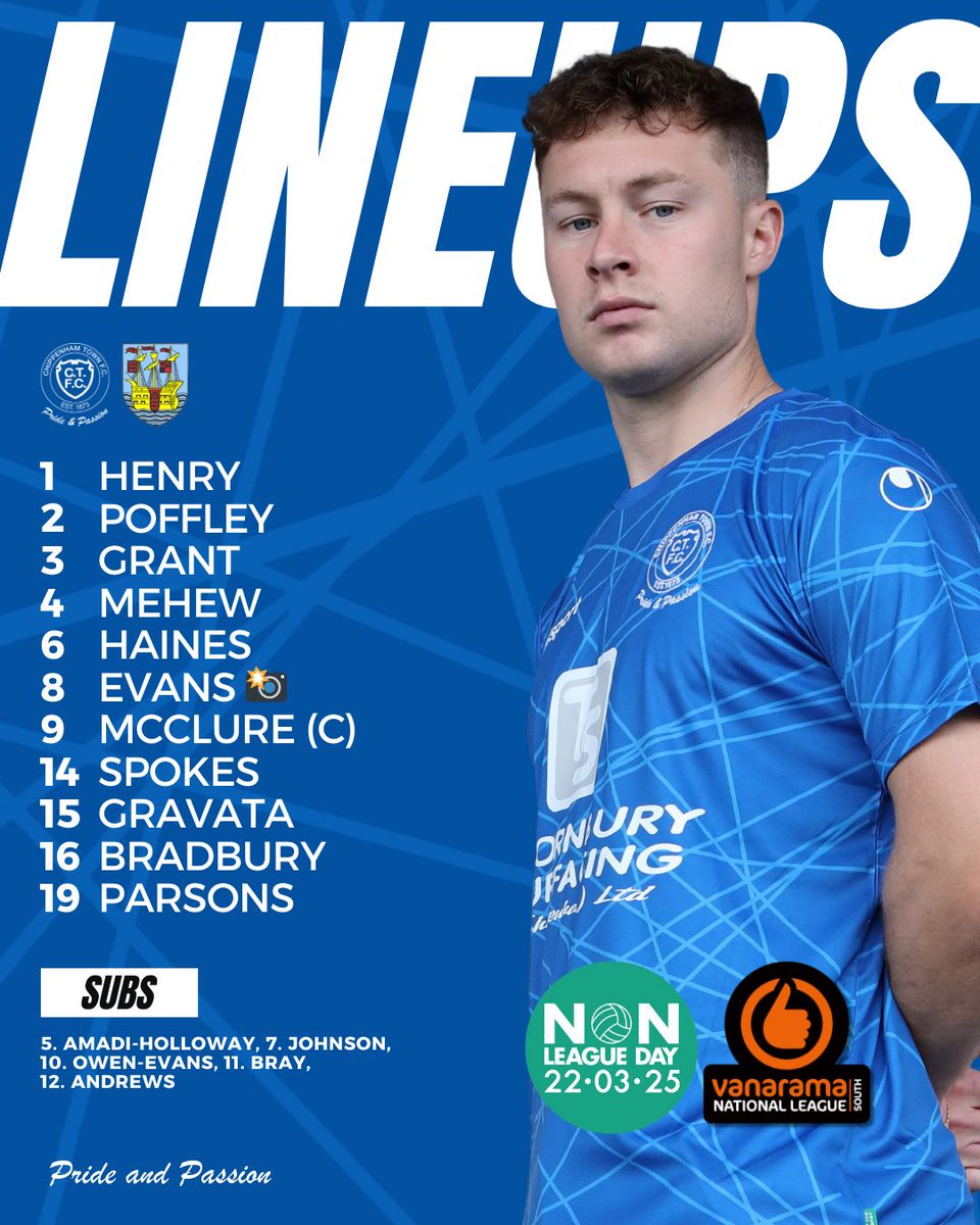 🗞 𝗟𝗶𝗻𝗲𝘂𝗽𝘀 | Here's your #Bluebirds side to face <a href="/theterras/">Weymouth FC</a> this afternoon on @NonLeagueDayUK 2025.. 💪

#BlueArmy 💙