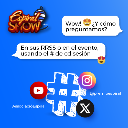 📢 ¡El Espiral Learning Show está a punto de empezar! 🚀✨

🤔Ahora puedes preguntarles directamente.

💬Usa el # de cada sesión en redes o en el evento para hacer tu pregunta.
📅Mayo 2025 | Evento online y gratuito

💡Si pudieras innovar en tu aula, ¿qué te gustaría mejorar?⬇️