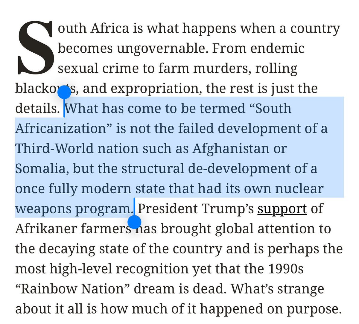 It seems the world is well informed.