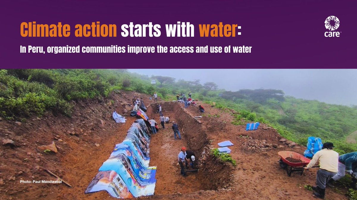 On #WorldWaterDay, we celebrate @CAREPeru's #ElAguaNosUne project, protecting the Rimac River Basin from floods and droughts through ecosystem restoration, providing water and building resilience through traditional knowledge, and women's leadership.  #WaterUnitesUs