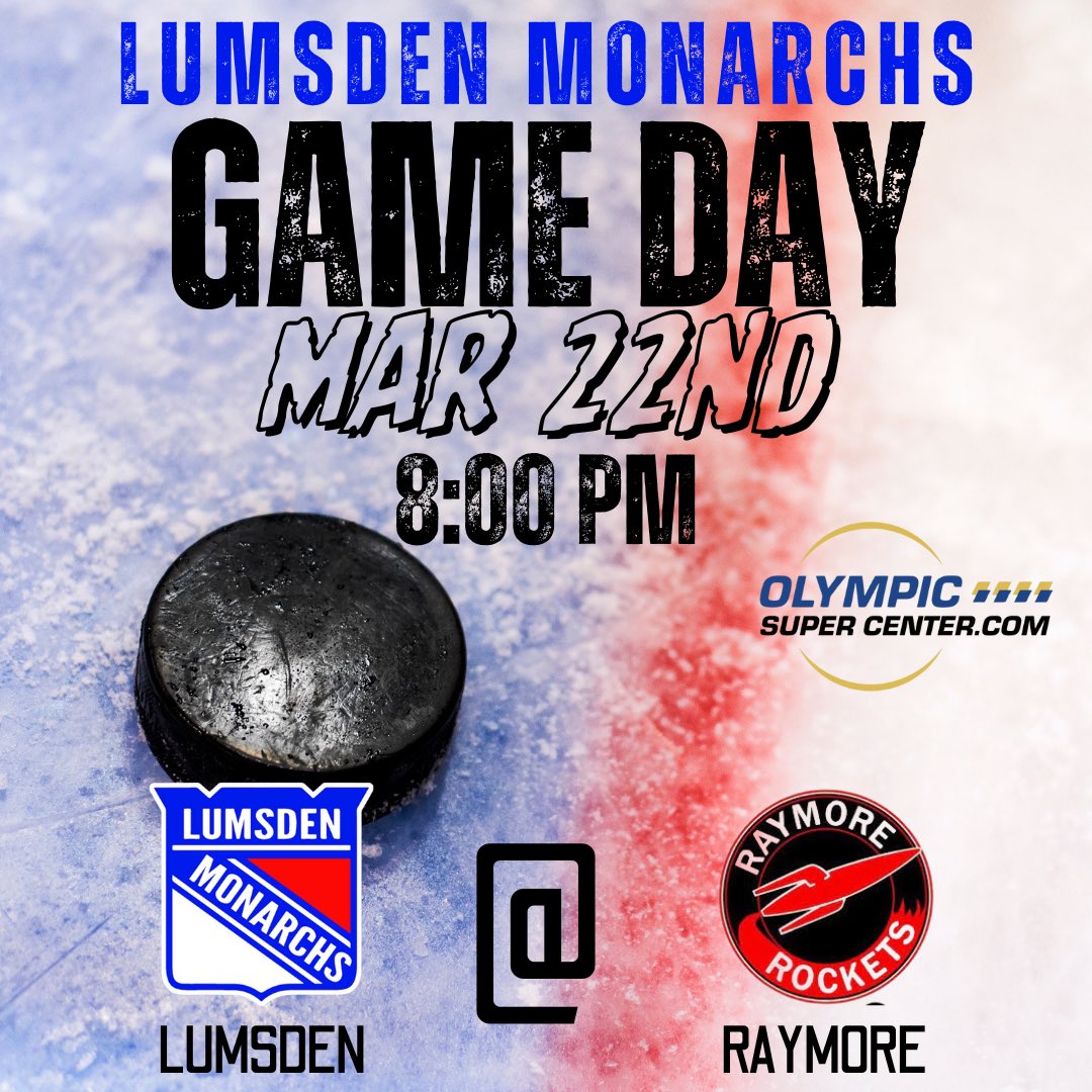 ITS AN OLYMPIC SUPER CENTER GAMEDAY!!
The Monarchs take on the <a href="/RocketsRaymore/">Raymore Rockets</a> in game 3 of the QVHHL finals and try to take back the series lead. Series tied 1-1
#gonarchs #narchnation