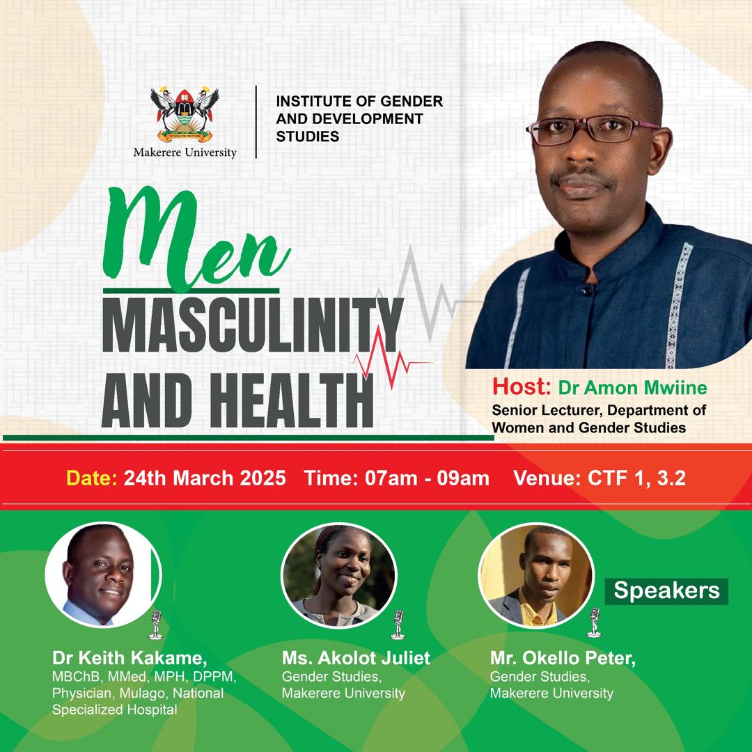 Dr. Amon Ashaba Mwiine; (@amwiine) on Twitter photo It's such time of the year when we <a href="/Mak_SWGS/">Makerere School of Women and Gender Studies</a> <a href="/Makerere/">Makerere University</a> we reflect on the often marginalized conversation - Masculinity & health. Kindly join us <a href="/LIGHTonTB/">The LIGHT Consortium</a> <a href="/cehurduganda/">CEHURD Uganda</a> <a href="/MenEngageUganda/">MenEngage Uganda</a> <a href="/drkakamekeith/">Dr. Keith Kakame</a> It's such time of the year when we <a href="/Mak_SWGS/">Makerere School of Women and Gender Studies</a> <a href="/Makerere/">Makerere University</a> we reflect on the often marginalized conversation - Masculinity & health. Kindly join us <a href="/LIGHTonTB/">The LIGHT Consortium</a> <a href="/cehurduganda/">CEHURD Uganda</a> <a href="/MenEngageUganda/">MenEngage Uganda</a> <a href="/drkakamekeith/">Dr. Keith Kakame</a>