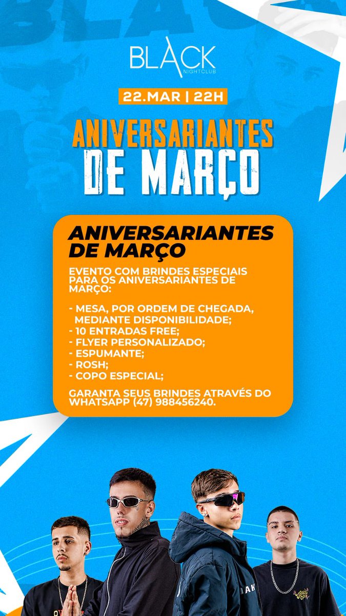 black_bnu's tweet photo. O MELHOR SÁBADO DA CIDADE É NA BLACK!🔥🥳

•Últimas reservas disponíveis: https://t.co/HzOwcc5A3o
•Brindes especiais para aniversariantes de março: https://t.co/HzOwcc5A3o
•Ingressos antecipados: https://t.co/b8eDEJ6fwr https://t.co/QoAb4F1frG