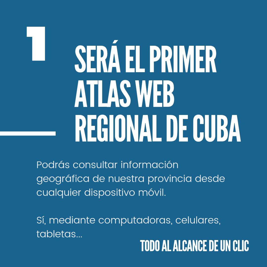 cimaccamaguey's tweet photo. 🗺️Nuestro centro lidera el proyecto para la creación del primer atlas web territorial del país.
🤔¿Cómo puede serte útil?
✅Aquí 5 aspectos novedosos del Atlas Web de Camagüey (AWeC) que no querrás perderte.
[Abrimos hilo]

#AWeC #AtlasWeb #cienciacubana #juntossomosciencia https://t.co/B434DIvxv4