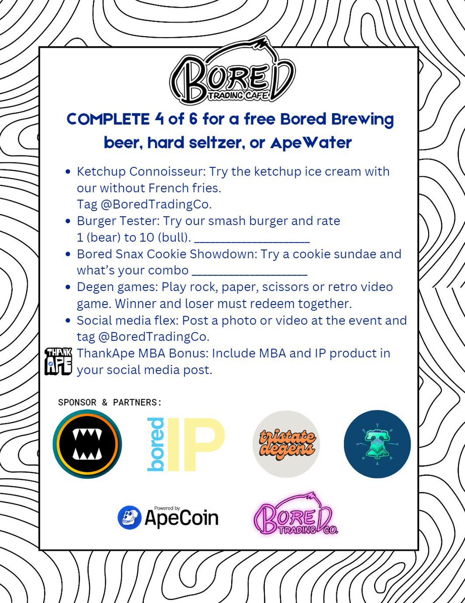 Introducing a NEW limited edition mix 🦍 

<a href="/NFThoarder888/">Hoarder</a> the absolute goat for CPG representing <a href="/BoredTradingCo/">Bored Trading Co</a> 

Details on official flavor &amp; availability coming soon❗️