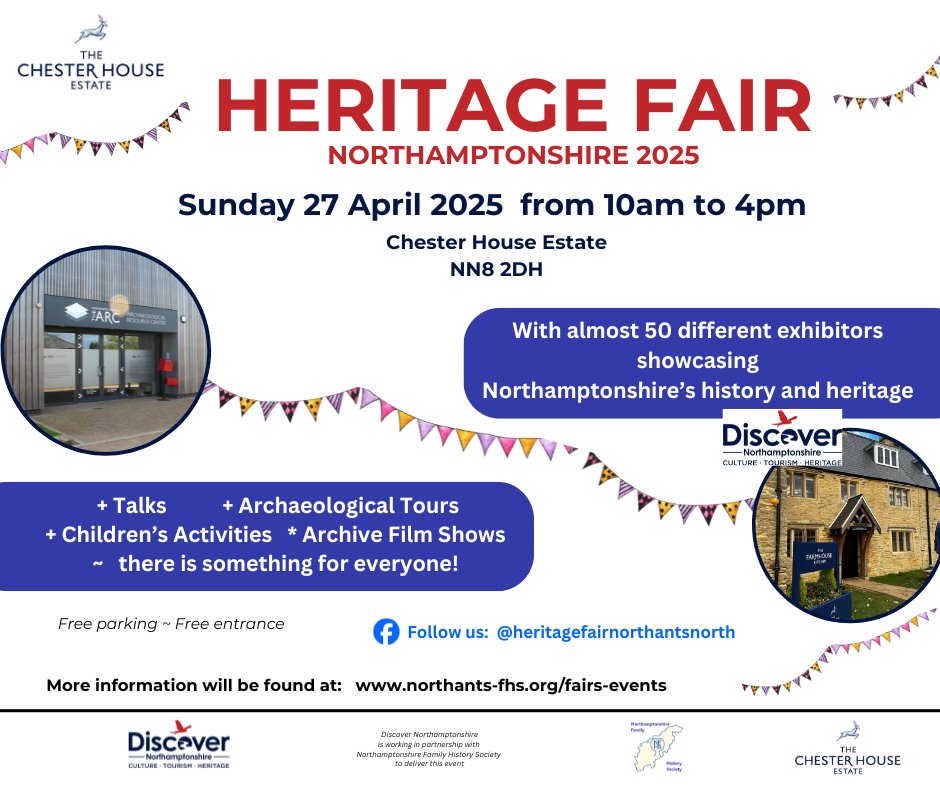 This should be a great event for anyone interested in Northamptonshire's history and heritage