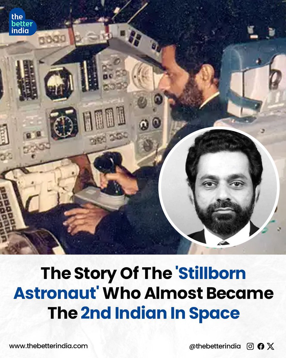 thebetterindia's tweet image. India was on the verge of making history in the 1980s—P. Radhakrishnan, a brilliant ISRO scientist, was set to become the country’s second astronaut in space aboard NASA’s Challenger in 1986. 

#SpaceHistory #ISRO #IndianAstronaut #ChallengerDisaster #NASA #IndiaInSpace