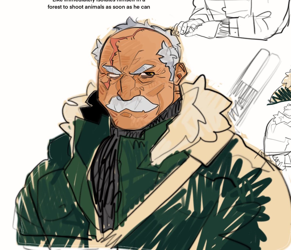 99_monochrome's tweet image. Conquest in the forest hunting with his bare hands