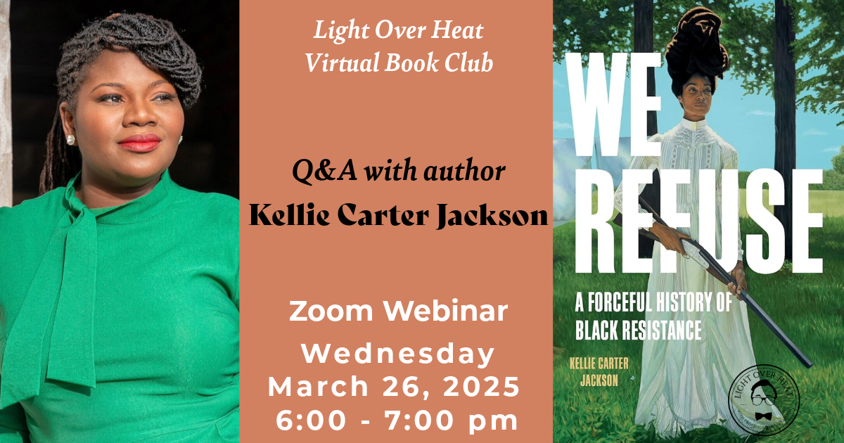David Yamane (@davidyamane) on Twitter photo We are excited to discuss WE REFUSE: A FORCEFUL HISTORY OF BLACK RESISTANCE with <a href="/kcarterjackson/">Kellie Carter Jackson</a> next Wednesday at 6:00 pm Eastern. Register for the Zoom webinar event here: tinyurl.com/rbk7ve6t We are excited to discuss WE REFUSE: A FORCEFUL HISTORY OF BLACK RESISTANCE with <a href="/kcarterjackson/">Kellie Carter Jackson</a> next Wednesday at 6:00 pm Eastern. Register for the Zoom webinar event here: tinyurl.com/rbk7ve6t