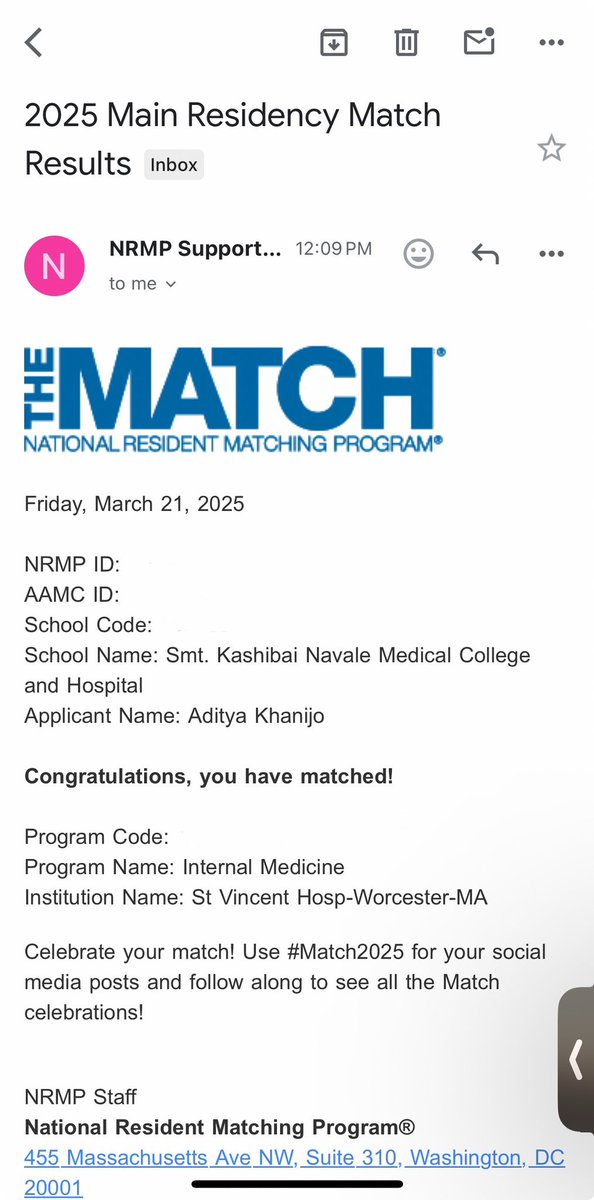 Aditya Khanijo (@adityakhanijo) on Twitter photo Incoming PGY1 <a href="/svhmedres/">SVH Worcester IM residency</a>
brb updating the email signature.
Some emails make dreams come true. So excited to join the family! <a href="/TheNRMP/">NRMP®</a> <a href="/ERASinfo/">ERAS</a> #MATCH2025 <a href="/MCFACRC/">Acute Care Research Consortium</a> Incoming PGY1 <a href="/svhmedres/">SVH Worcester IM residency</a>
brb updating the email signature.
Some emails make dreams come true. So excited to join the family! <a href="/TheNRMP/">NRMP®</a> <a href="/ERASinfo/">ERAS</a> #MATCH2025 <a href="/MCFACRC/">Acute Care Research Consortium</a>