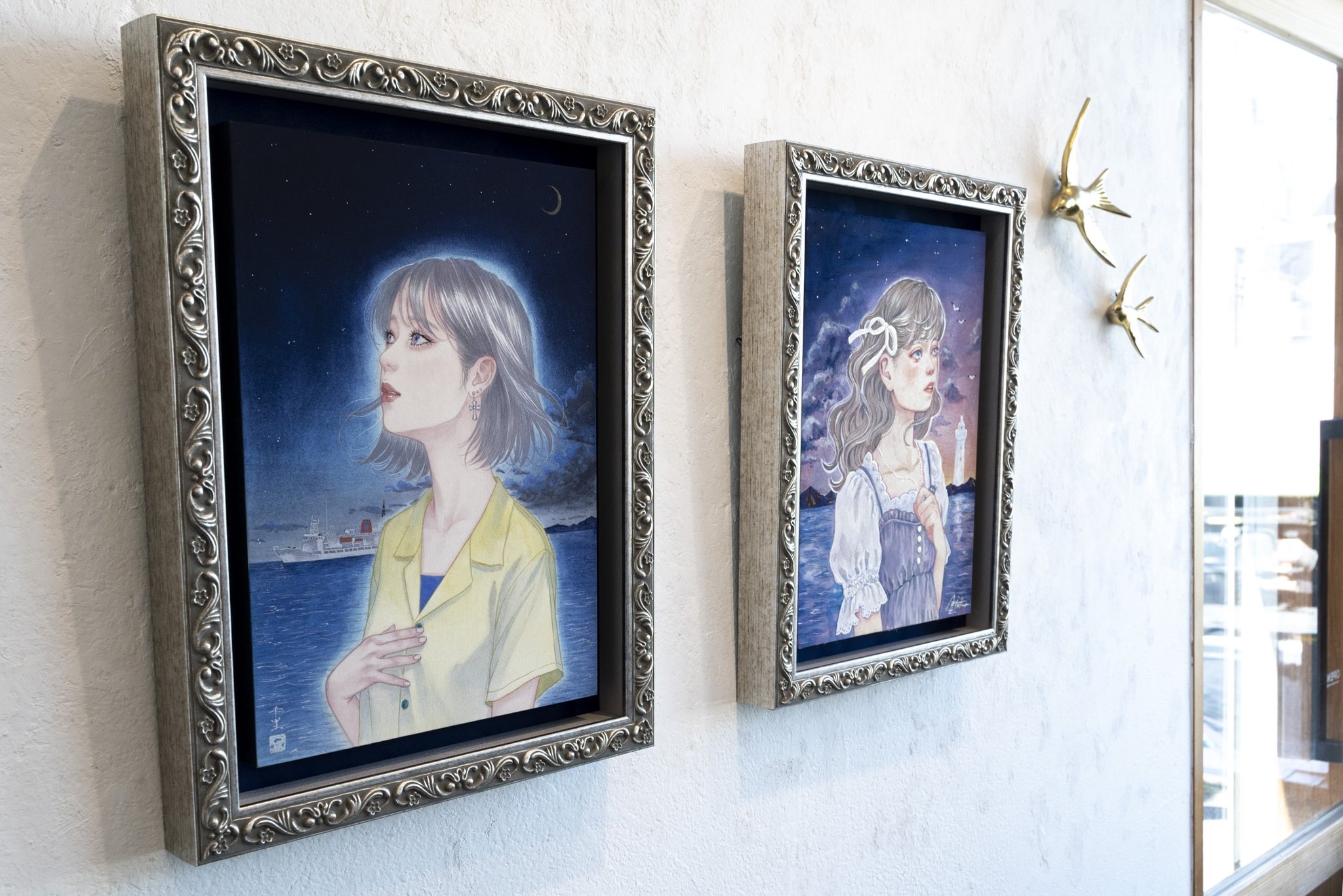 山下千里、「paraiso」、希少画集・額装画、日本製・新品額縁にて額装致します 山下千里、「paraiso」、希少画集・額装画、日本製・新品額縁に