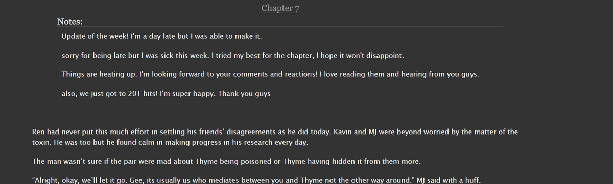 Chris_skzlover's tweet photo. would you look at that I was able to finish and edit in time!
Chapter 7 is out and done.
sure I'm a day late but I didn't miss the weekly update
super excited about this
#thymegorya #F4Thailand #bbrightvc #tontawan_t #ao3 #writer https://t.co/5F82XSZAHq