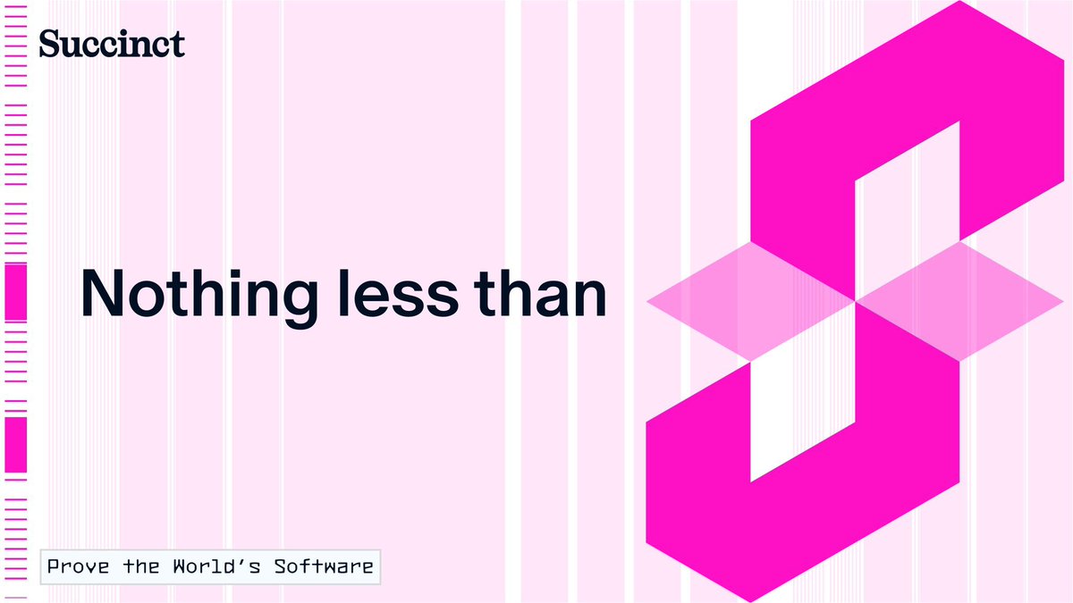 Call_me_cade's tweet image. Introducing Succinct Labs by @SuccinctLabs Pioneering Zero-Knowledge Proofs (ZKPs) for All Developers

1️⃣ SP1 zkVM: A high-performance, open-source zero-knowledge virtual machine (zkVM) that allows developers to write ZKPs using Rust