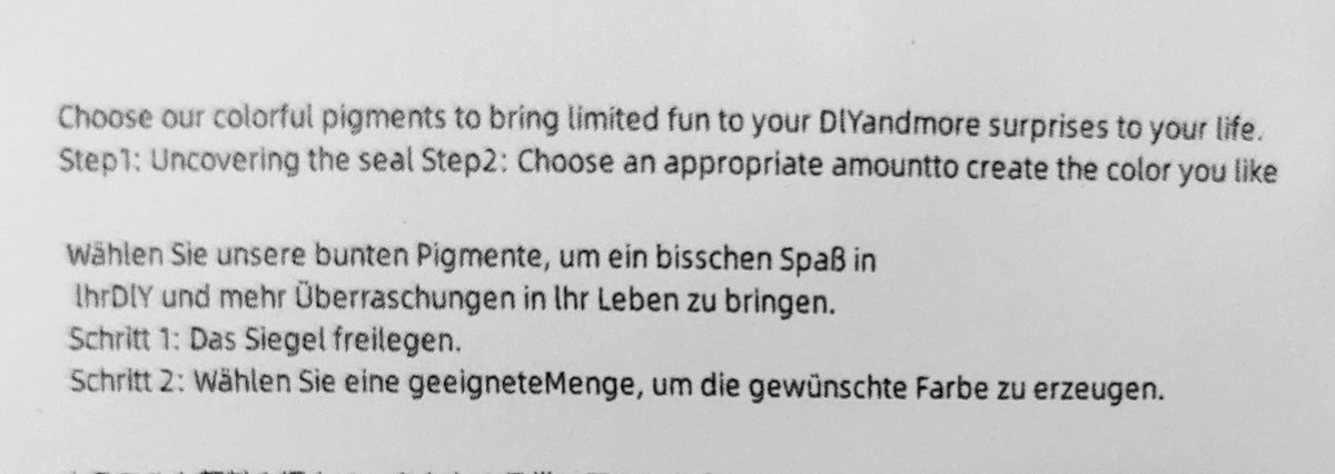 Erin_McIntyre's tweet image. I appreciate it when a seller includes instructions that keep my expectations in check by telling me up front that I will have limited fun with their product. I can also have limited fun in German if I'd like!