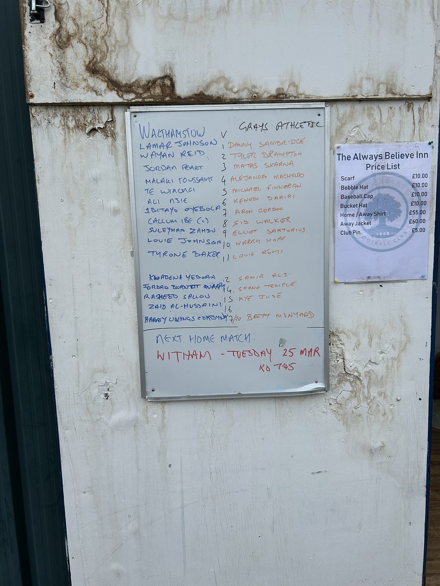 glenqpr's tweet photo. At the stow. @walthamstowfc https://t.co/a6ZxDEEzNC