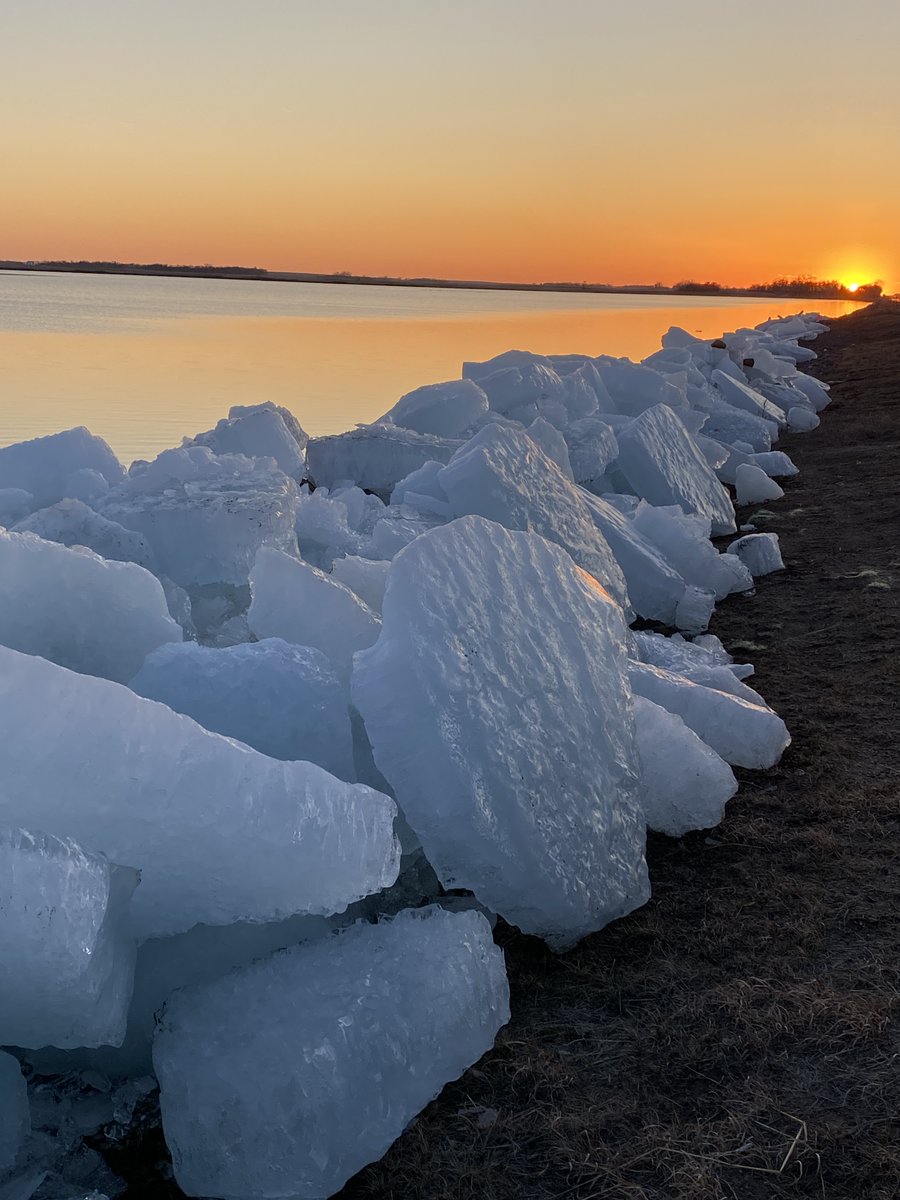 The ice is coming off our Glacial Lakes. Reader Steve Fanslau sent us this photo taken earlier this week just west of Waubay along the southern end of Rush Lake.