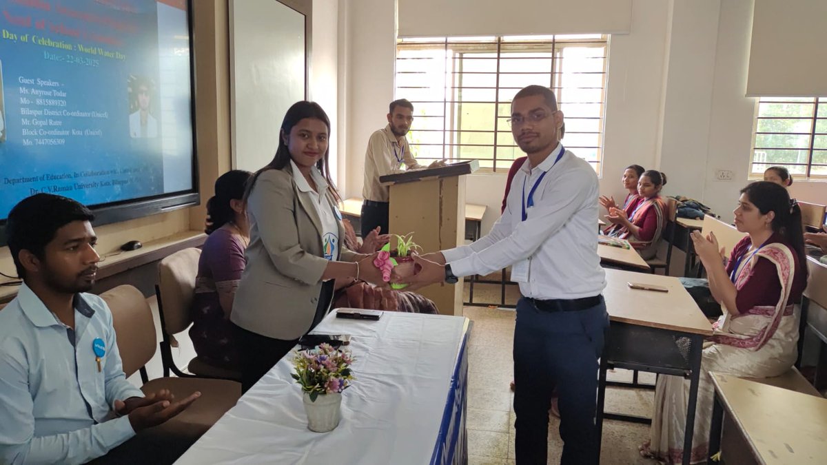 Invited as Chief Guest on World Water Day 
Honored to be the Chief Guest at CV Raman on World Water Day. Spoke to children about water conservation and our role in protecting this precious resource. Water is life—let’s save it!
#WorldWaterDay #SaveWater #WaterConservation