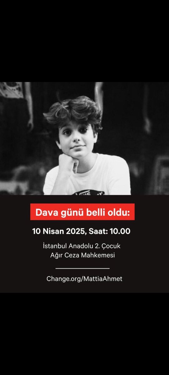 Arkadaşlar sesimiz kısılıncaya kadar 

HAYKIRIYORUZ‼️

#MattiaAhmetMinguzzi 
#YüzYüzeYargılanacaklar
#BuAcınınEmsaliYok 

<a href="/adalet_bakanlik/">T.C. Adalet Bakanlığı</a> 
<a href="/yilmaztunc/">Yılmaz TUNÇ</a>