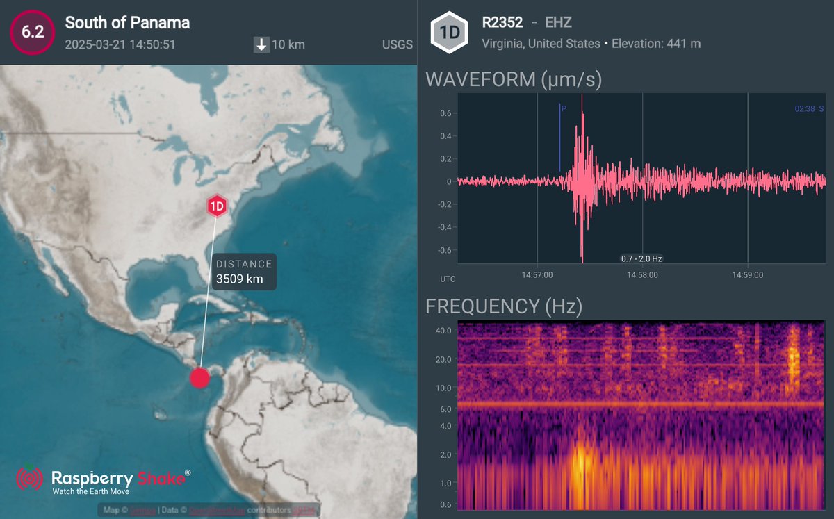 Steve J Baedke (@hydrobg46) on Twitter photo #Earthquake recorded on the #RaspberryShake #CitizenScience seismic network. See what's shaking near you with the <a href="/raspishake/">Raspberry Shake</a> #ShakeNet mobile app #Earthquake recorded on the #RaspberryShake #CitizenScience seismic network. See what's shaking near you with the <a href="/raspishake/">Raspberry Shake</a> #ShakeNet mobile app