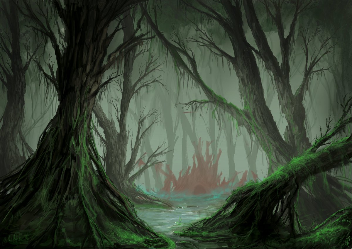 MRedondoART's tweet photo. Swampy..

#landscapepainting #digitalart #conceptart #krita https://t.co/1nD3ocFkVX