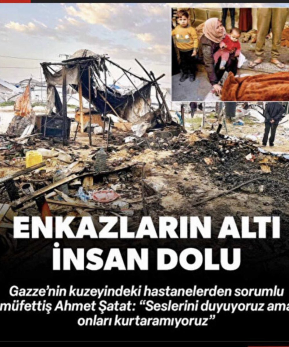 Gazze'de soykırım devam ediyor. Ses yok!Seda yok!
Bu soykırımı durdurabilecek askeri/teknik gücü olanların adım atacak cesareti ve iradesi yok; iradesi, cesareti ve samimiyeti olanların da bu zulmü tamamıyla durdurabilecek askeri/teknik kapasitesi yok.
Ne kadar acı!
#GazaGenocide