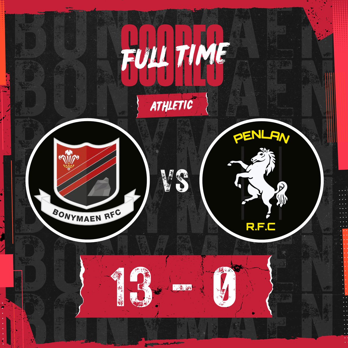 Bonymaen Athletic run out victorious in a physical battle and remain undefeated. 🔴⚫️