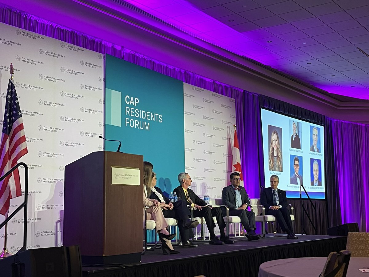 AshleyGochoco's tweet image. Inspiring panel discussion on Career Journeys and Different Practice Settings led by Dr. Mary Clay Bailey with Dr. Doc de Baca, Dr. Brad Karon, Dr. Guillermo Martinez-Torres, and Dr. Joel Moncur #SPRF2025 @Pathologists