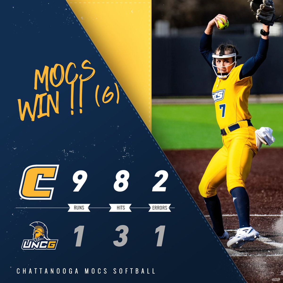 Chattanooga Softball (@gomocssb) on Twitter photo Mocs open <a href="/SoConSports/">The Southern Conference</a> play with a win over UNCG.
#GoMocs Mocs open <a href="/SoConSports/">The Southern Conference</a> play with a win over UNCG.
#GoMocs