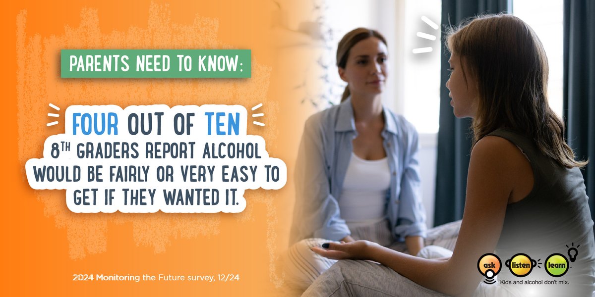 While having conversations with your kids about underage drinking, parents need to know that four out of ten 8th graders report that alcohol would be fairly or very easy to get (if they wanted it). Roleplay ways to say "NO". 
#NDAFW
