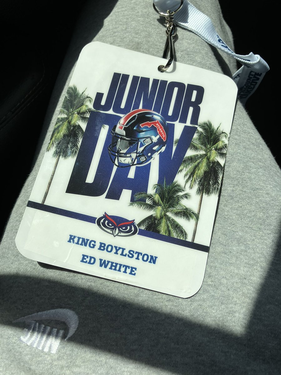King Boylston (2027) QB (@kingboylston) on Twitter photo Appreciate the invite to Junior Day! Great learning experience🦉👌🏾
<a href="/MarinelliShane/">Shane_Marinelli</a> <a href="/FAUFootball/">Florida Atlantic Football</a> Appreciate the invite to Junior Day! Great learning experience🦉👌🏾
<a href="/MarinelliShane/">Shane_Marinelli</a> <a href="/FAUFootball/">Florida Atlantic Football</a>