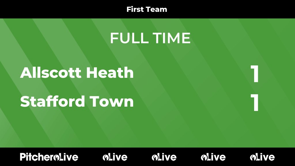 AllscottHeathFC's tweet photo. FULL TIME: Allscott Heath 1 - 1 Stafford Town
#ALLSTA #Pitchero
https://t.co/htiWi4pEux https://t.co/MjYuZ26Lty
