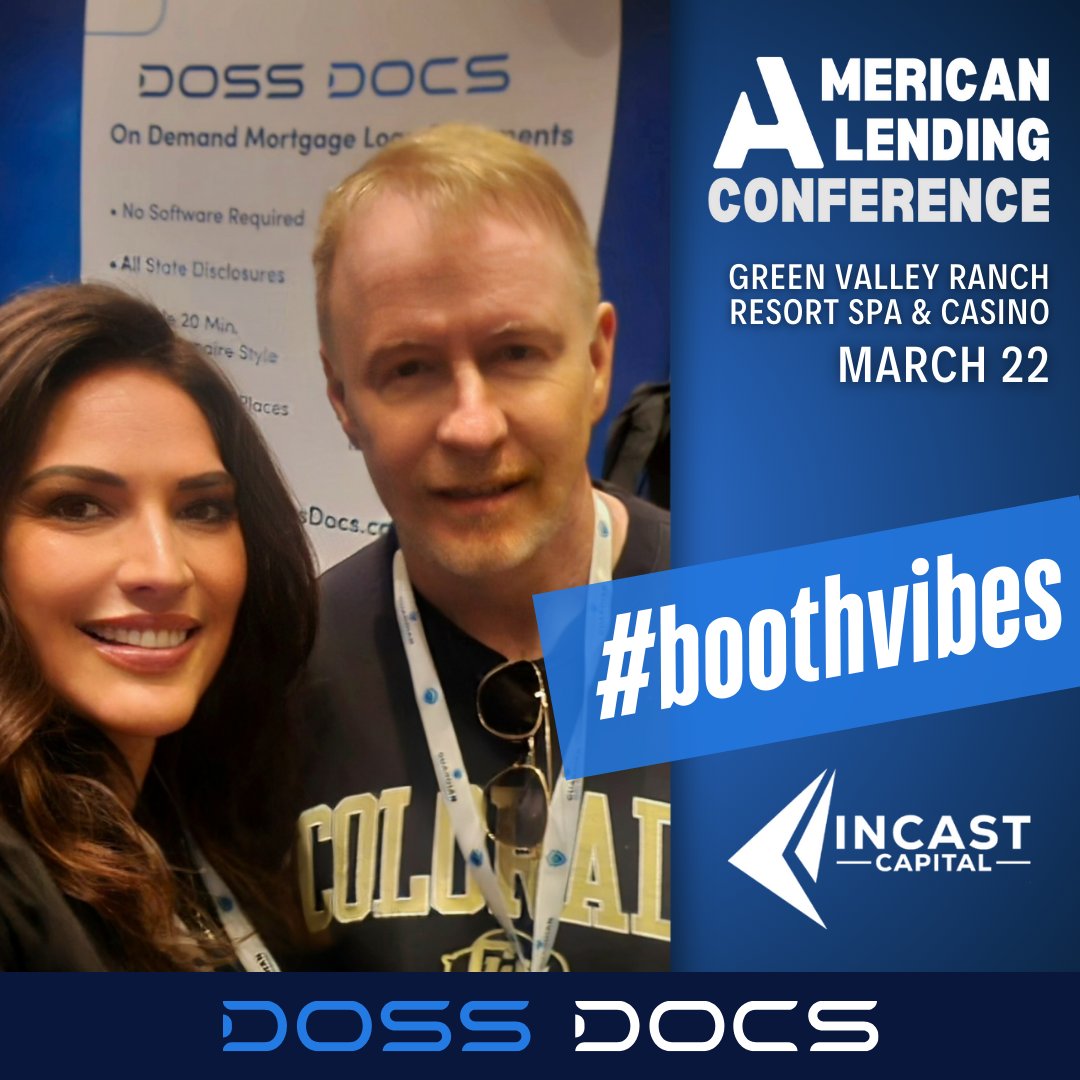 DossLaw's tweet image. Always good energy running into great clients at the American Lending Conference!

Shoutout to William Sonsma and the team at Incast Capital Corporation—appreciate you stopping by the hubs.li/Q03c_KMd0 booth!

#boothvibes #AmericanLendingConference #PrivateLending #DossDocs