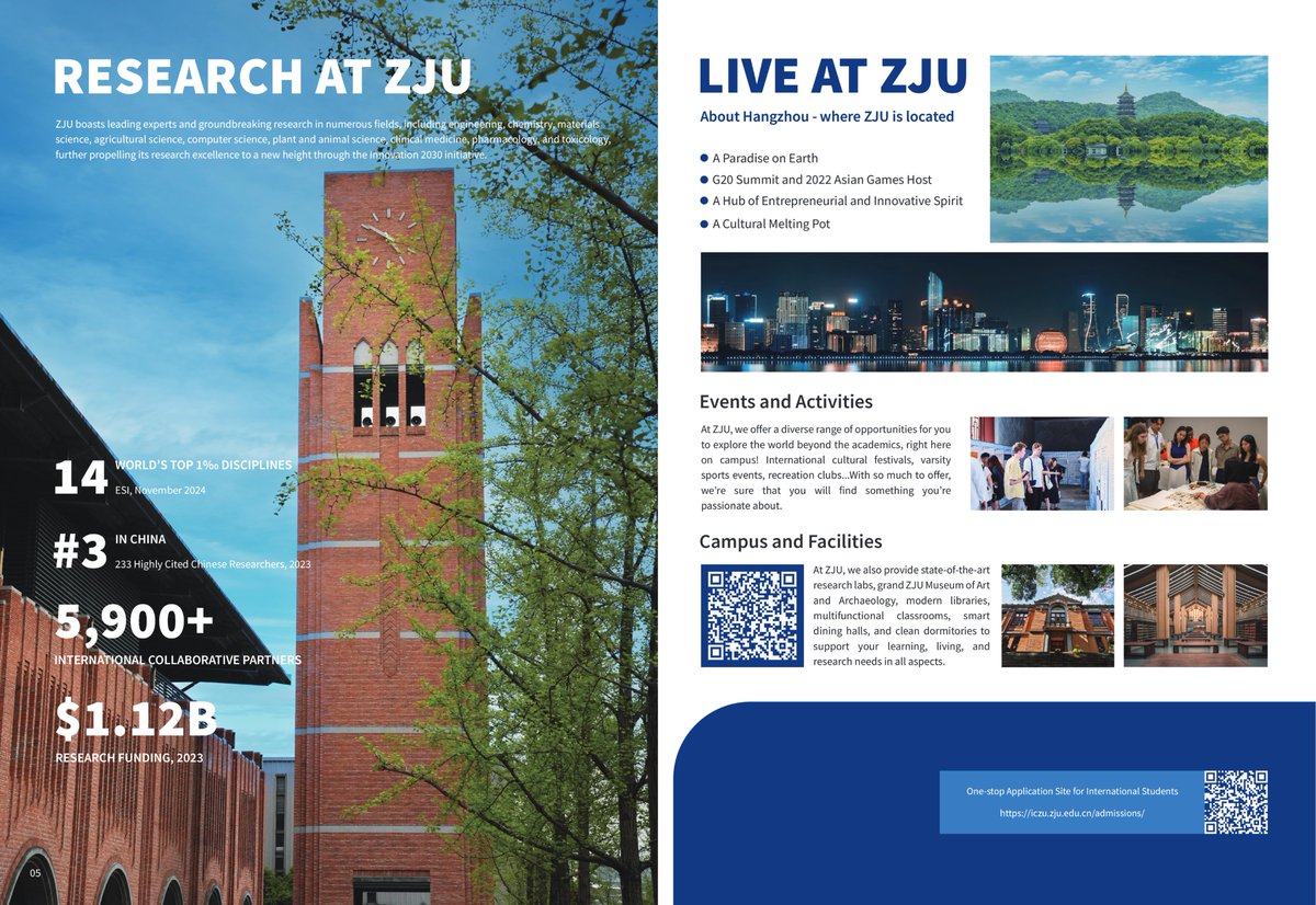StudyMap_china's tweet image. Directives d&apos;admission des étudiants internationaux à l&apos;Université du Zhejiang (2025)