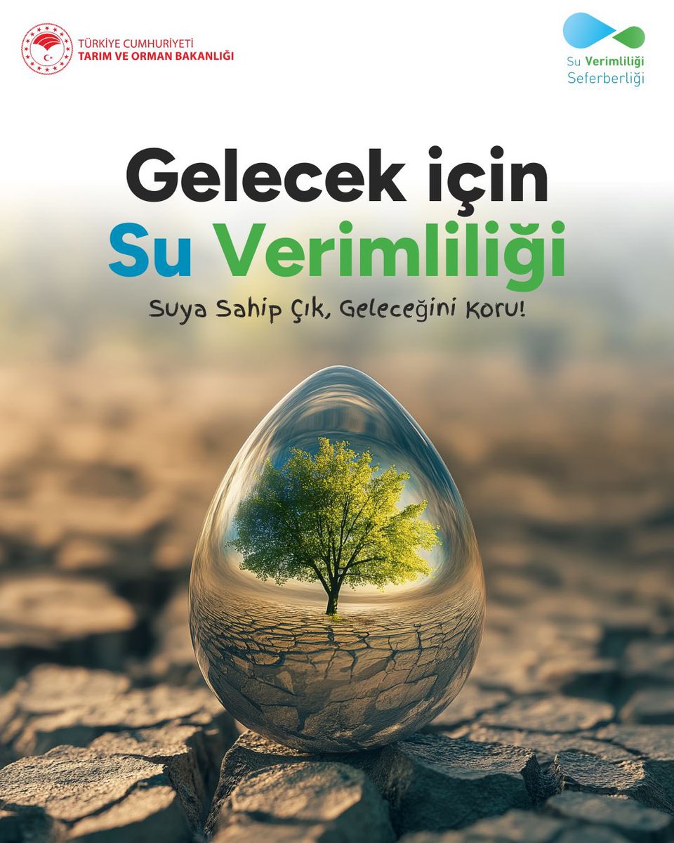 💧Her damlası, bir hayat... 

🌍 Geleceğimiz ve dünyamız için büyük öneme sahip olan suyumuzu verimli kullanmalıyız. 

Yarın değil, hemen şimdi #BirDamlaDaSenOl