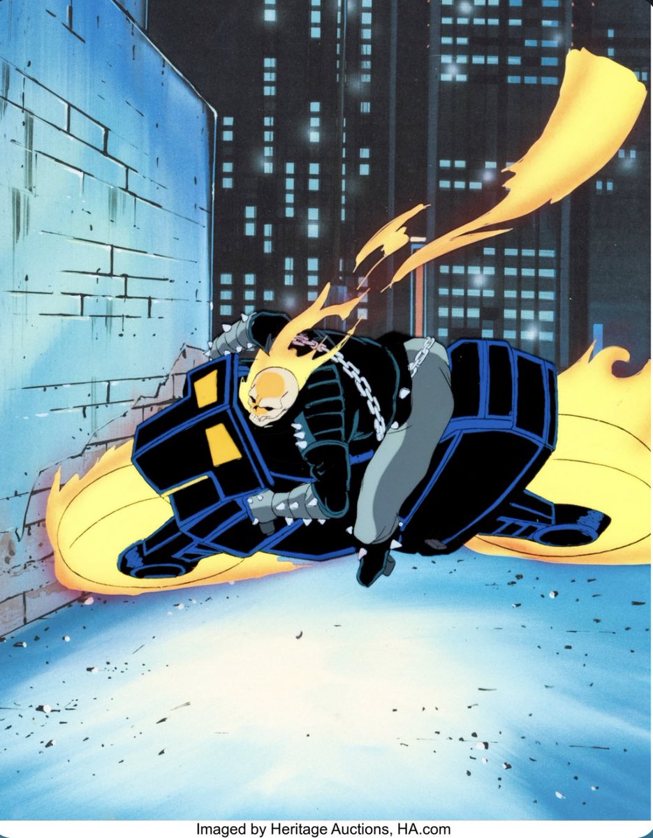 MarvelTASReborn's tweet image. Ghost Rider Cel Art from The Incredible Hulk (1996)
Photo cred: Heritage Auctions
