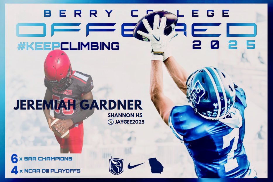 Jeremiah Gardner (@jaygee2025) on Twitter photo blessed to receive an offer from <a href="/BerryFootball/">Berry Football</a> <a href="/CoachJohnSikora/">John Sikora</a> <a href="/ShannonHSFB/">ShannonRedRaidersFB</a> <a href="/I_am_Topps/">Ken Topps</a> blessed to receive an offer from <a href="/BerryFootball/">Berry Football</a> <a href="/CoachJohnSikora/">John Sikora</a> <a href="/ShannonHSFB/">ShannonRedRaidersFB</a> <a href="/I_am_Topps/">Ken Topps</a>