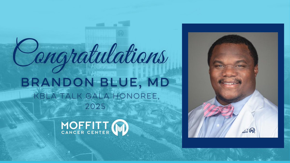 Moffitt Cancer Center (@moffittnews) on Twitter photo Congratulations to Brandon Blue, MD (<a href="/DrBlueMD/">Brandon Blue, MD</a>), who was recognized for his groundbreaking work in cancer research and his advocacy for equitable healthcare at the KBLA Talk Gala! Learn more ➡️ bit.ly/4bzpEoN #MoffittCancerCenter #CancerResearch Congratulations to Brandon Blue, MD (<a href="/DrBlueMD/">Brandon Blue, MD</a>), who was recognized for his groundbreaking work in cancer research and his advocacy for equitable healthcare at the KBLA Talk Gala! Learn more ➡️ bit.ly/4bzpEoN #MoffittCancerCenter #CancerResearch