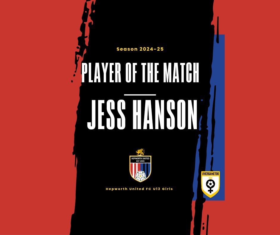 Well Done Jess Today's Coaches Player of the Match Winner
🔴⚫️🔴⚫️🔴⚫️🔴⚫️🔴⚫️