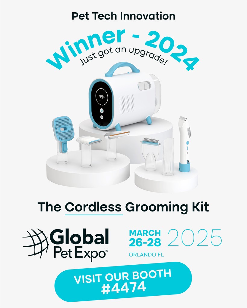 UprootClean's tweet image. remember our award-winning 7-in-1 Grooming Kit from last year? we're back with more innovative pet hair solutions. are you heading to Global Pet Expo 2025? we’d love to meet you! 🐶 #globalpetexpo #uprootclean #groomingkit #petvacuum