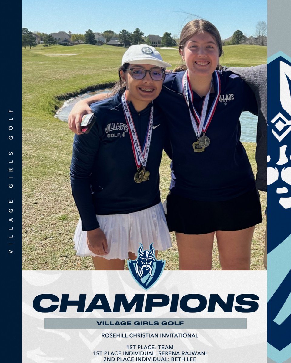 Villageteams's tweet image. Congrats to our @VillageVikings Girls Golf team on winning the Rosehill Christian Invitational!
First place: Serena Rajwani
Second place: Beth Lee
#VillageGolf
#weareVILLAGE