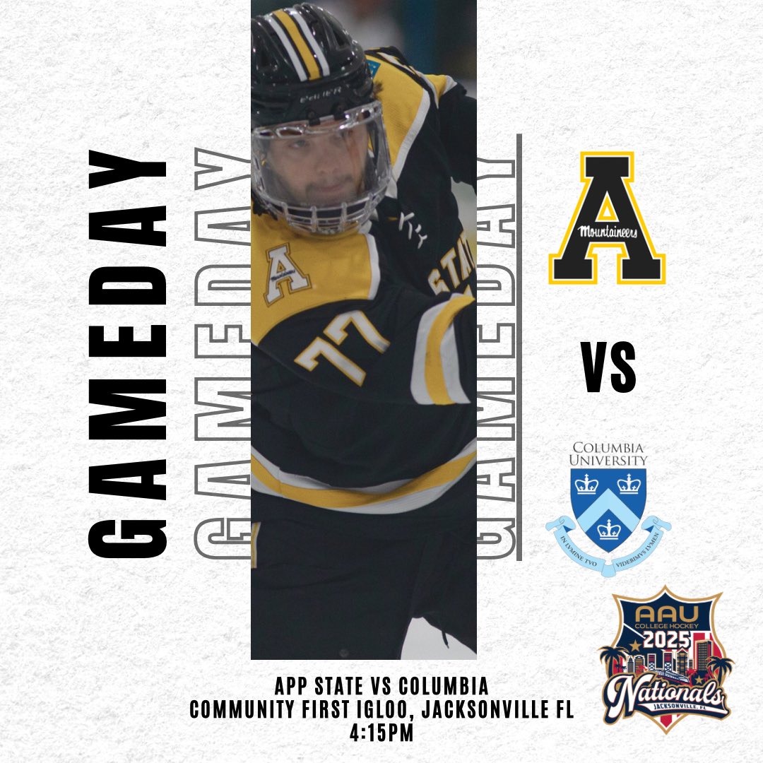 Game number ✌️ this afternoon

The Mountaineers will face the #2 Columbia University at 4:15pm today for game two of pool play. 

Broadcast link will be available at puck drop.

#hockeyschool #rollneers