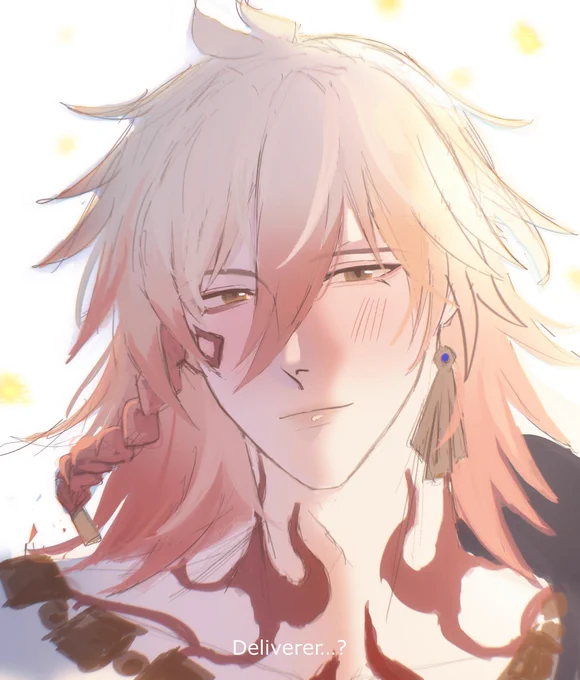 I just had to do a quick sketch of Mydei softly smiling   hinted  #phaidei 