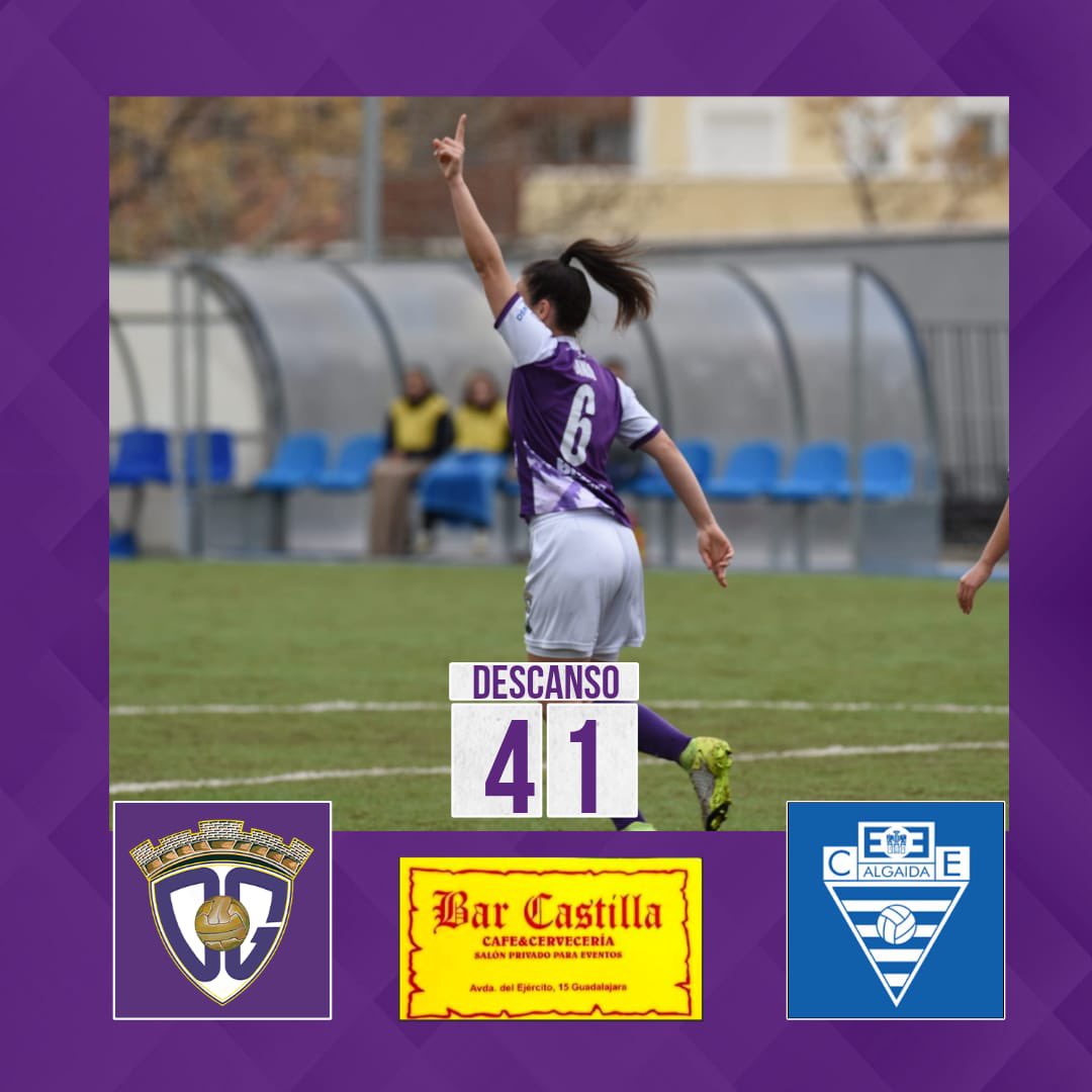 ⏰ 45’ FINAL DE LA PRIMERA PARTE 

⚽️ #DéporGuadaFEM 4-1 #CEAlgaida

Nos vamos al descanso con una merecida ventaja y en una exhibición del equipo 🔥

 #AúpaDépor⚪️🟣 #DéporAlgaidaFEM