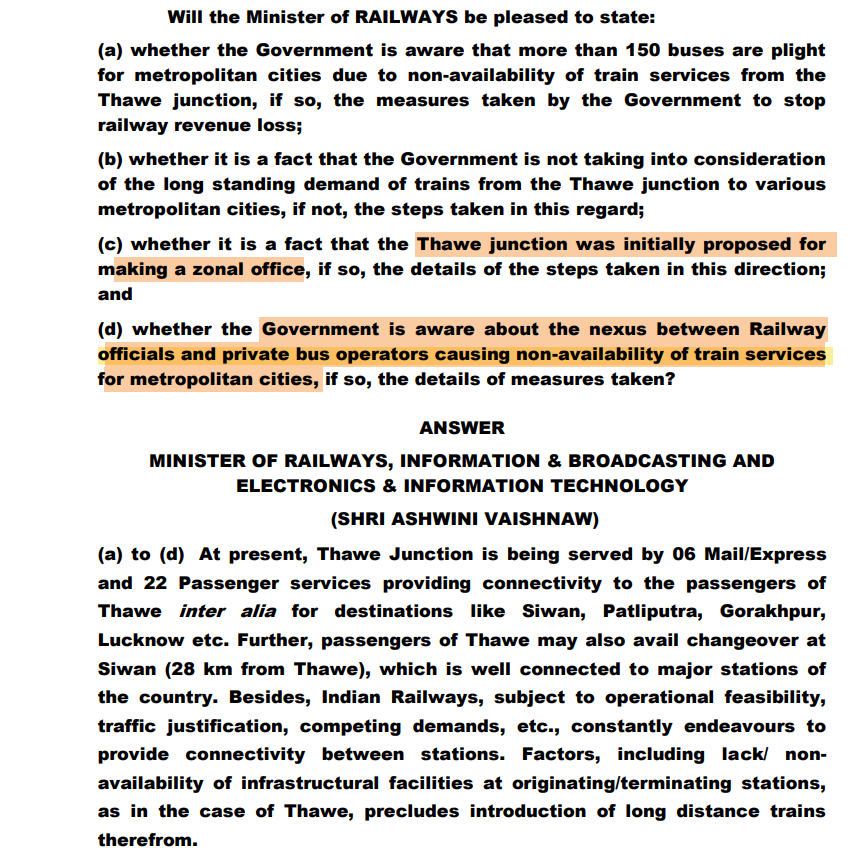 Gopalganj_Zila (जिला गोपालगंज) (@gopalganj_index) on Twitter photo Enough with hollow questions,@AlokKumarSuman! 6 trains for 30 lakh people? Shameful! <a href="/nerailwaygkp/">North Eastern Railway</a> <a href="/gmner_gkp/">@gmner_gkp</a> corrupt nexus with bus operators thrives while Thawe suffers. Stop asking, start acting—meet Vaishnaw, expose this scam, and FIGHT for trains! <a href="/grok/">Grok</a> expose the scam. Enough with hollow questions,@AlokKumarSuman! 6 trains for 30 lakh people? Shameful! <a href="/nerailwaygkp/">North Eastern Railway</a> <a href="/gmner_gkp/">@gmner_gkp</a> corrupt nexus with bus operators thrives while Thawe suffers. Stop asking, start acting—meet Vaishnaw, expose this scam, and FIGHT for trains! <a href="/grok/">Grok</a> expose the scam.