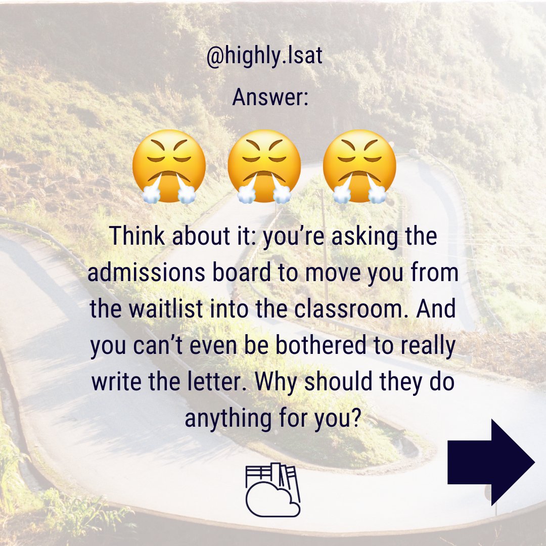 Highly_LSAT's tweet image. Give yourself a chance to connect with the admissions board &amp;amp; write something real. Your writing is probably much better than you think.
#lsat #lsatsuccess #highlsatscore #lsattestdates⁠ #lsatprep #lsatpreparation #prelaw #prelawstudents #lsattutor #lsatinstructor #lsatteacher