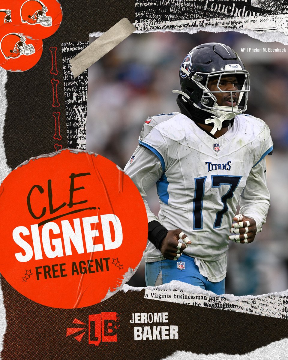 Browns's tweet photo. Those Ohio roots run deep 🏠

We have signed LB Jerome Baker » https://t.co/BboTAq7HyK https://t.co/fpX0L4IUdn