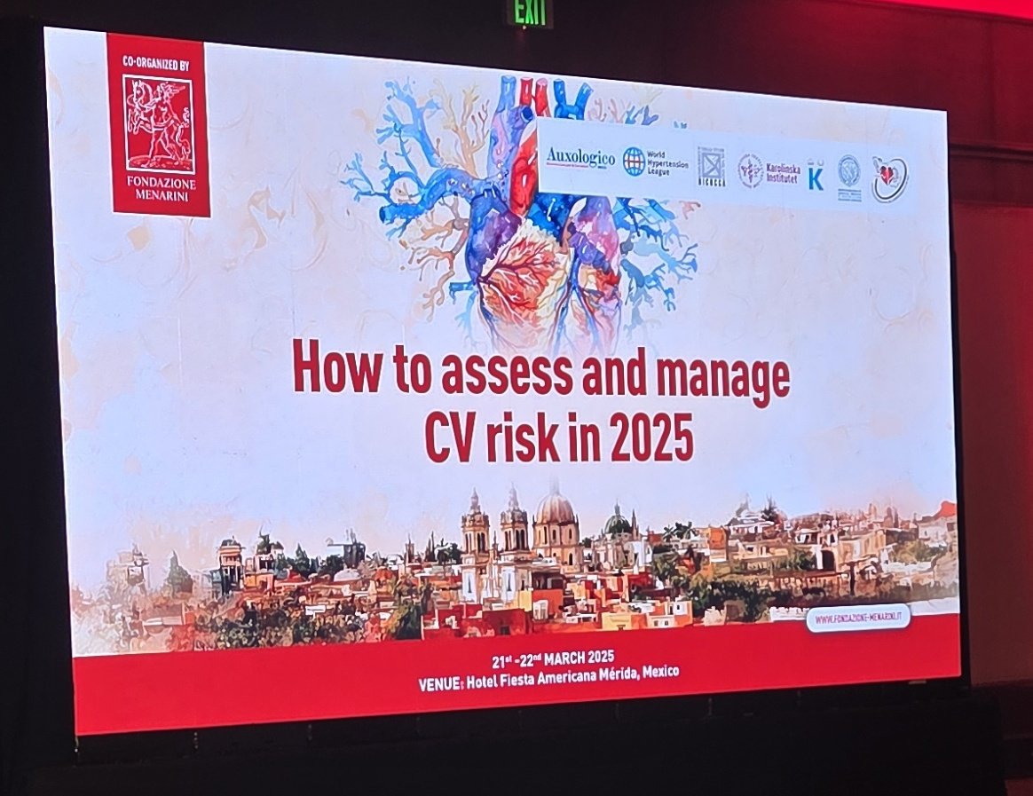 rafavidalperez's tweet image. A pleasure to be invited to the symposium entitled "how to assess and manage CV risk in 2025" to speak about #CCS guidelines @escardio @FondazioneMen @menarini_es @MenariniCA