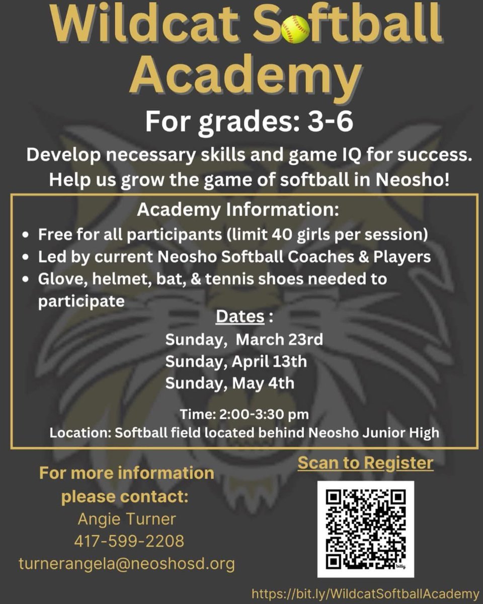 Don’t miss out. First date is tomorrow! March 23 2-3:30 PM 🐾🖤💛🥎