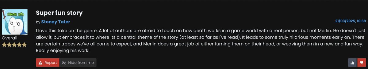 MerlinPendr's tweet photo. just recived my third 5* review in a row! https://t.co/iBU3NZd0zo