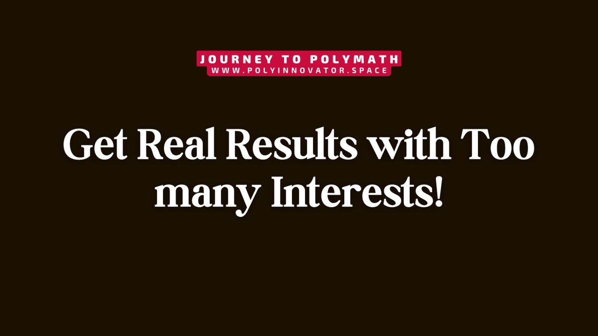 polyinnovator's tweet image. Another knowledge-packed post on the #omniblog! Get Real Results with Too many Interests! 📖 Read it now: polyinnovator.space/get-real-resul…
